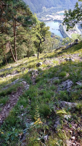 Pour le retour j'essaie de prendre un autre chemin, mais il est pas trop balisé