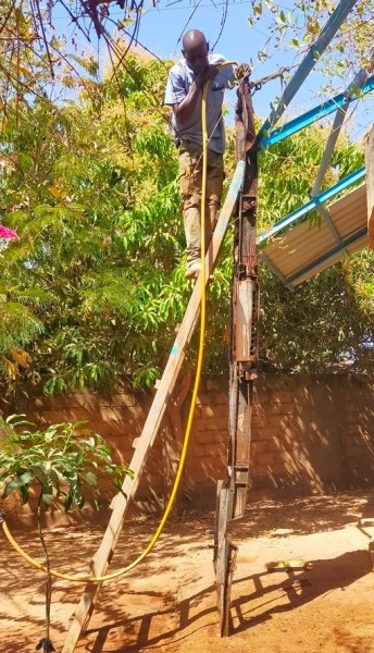 lavage à grande eau de l'intérieur