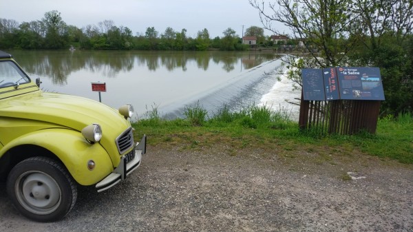 Barrage sur la Saône de Poncey lès Athée