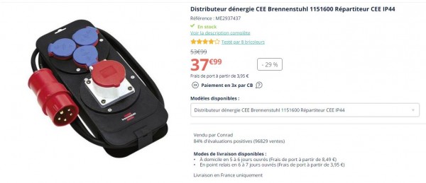 pour le branchement électrique